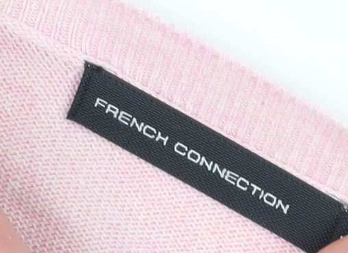 French Connection Men's Pink Cotton Pullover Jumper - M