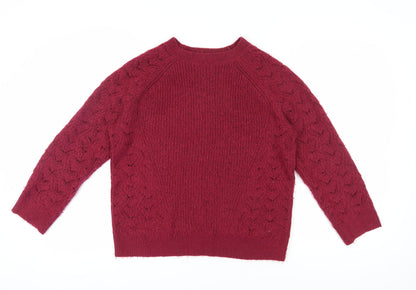 Womens UK Size M Damart Red Pullover Jumper