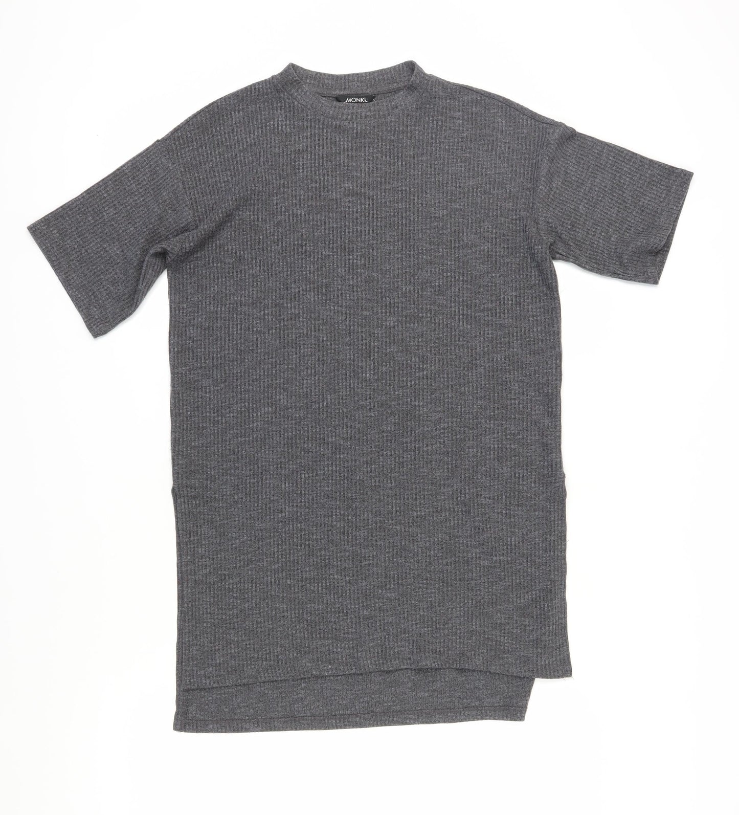 Womens UK Size XS Monki Grey Basic T-Shirt