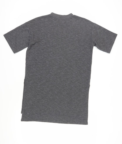 Womens UK Size XS Monki Grey Basic T-Shirt