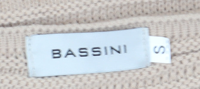 Bassini Women's Beige S Acrylic Pullover Jumper