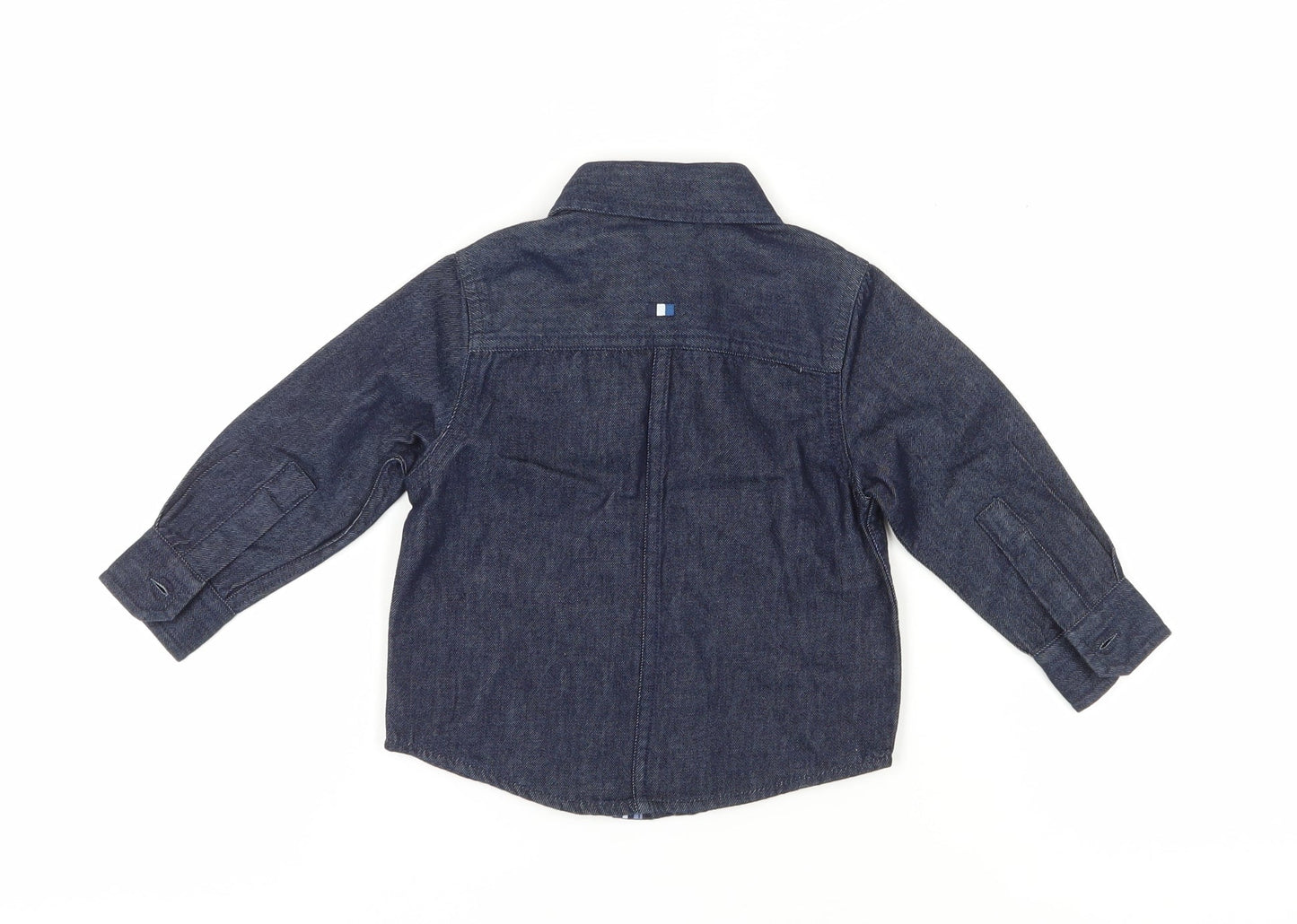 Jasper Conran Unisex Blue Denim Button-Up Shirt 12-18 Months