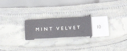 Womens UK Size 10 Mint Velvet Grey Basic Blouse