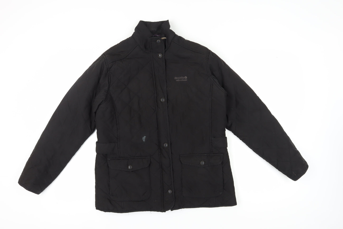Womens UK Size 14 Regatta Black Quilted Coat
