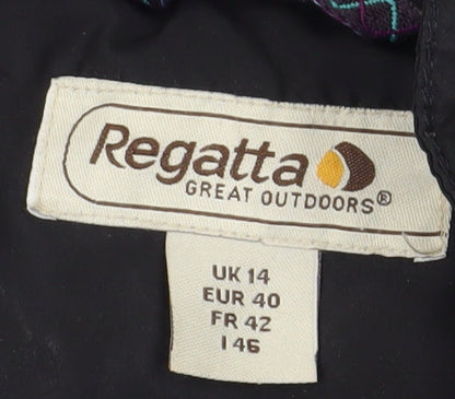 Womens UK Size 14 Regatta Black Quilted Coat