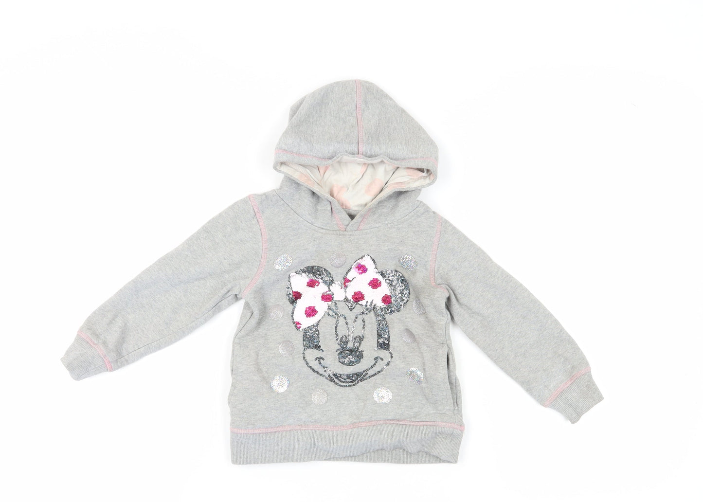 Disneyland Paris Minnie Mouse Grey Girls Hoodie, 6 Years