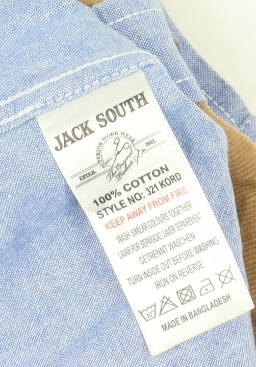 Jack South Men's 2XL Blue Beige Cotton Shirt