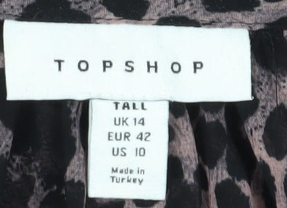 Womens UK Size 14 Topshop Multicoloured Tunic Blouse