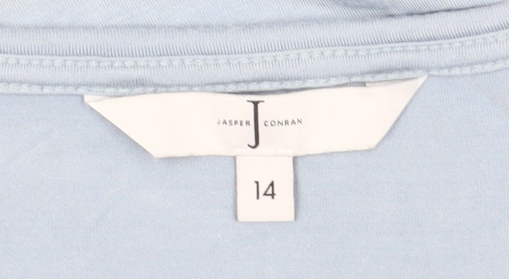 Jasper Conran Women's Blue V-Neck T-Shirt Size 14