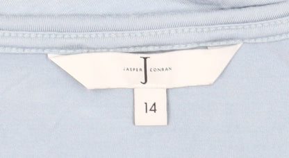 Jasper Conran Women's Blue V-Neck T-Shirt Size 14