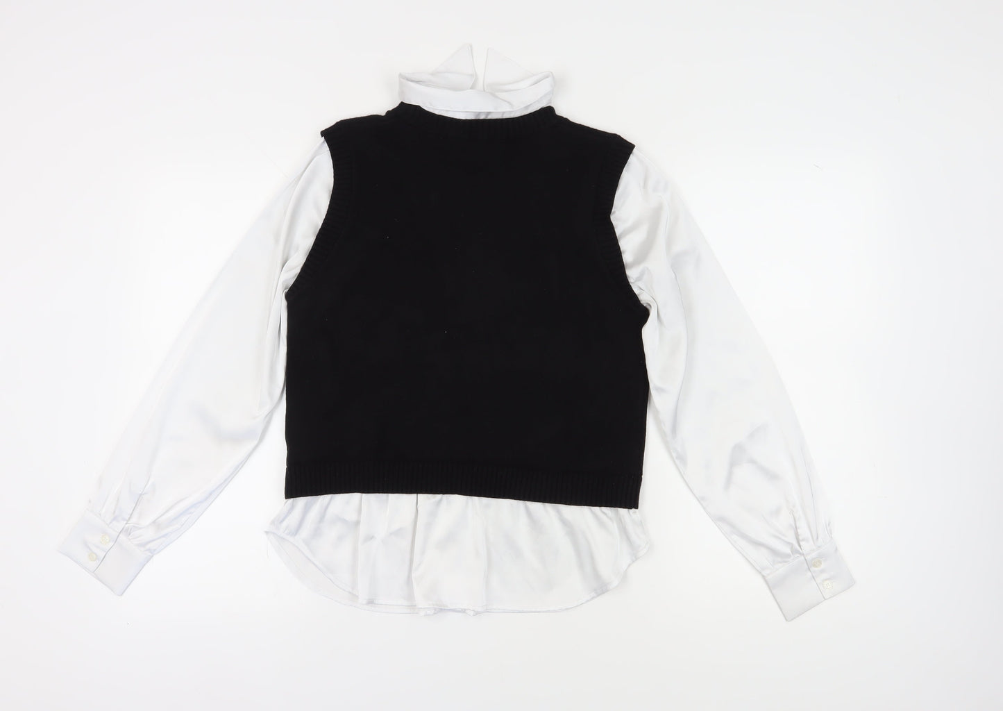 Womens UK Size 12 NEXT Black Layered Blouse