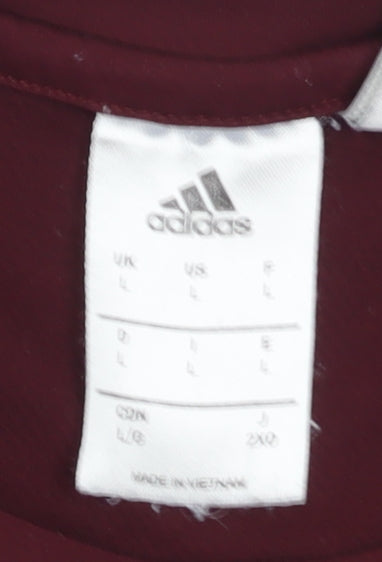 Adidas Men's Red L Jersey T-Shirt Short Sleeve