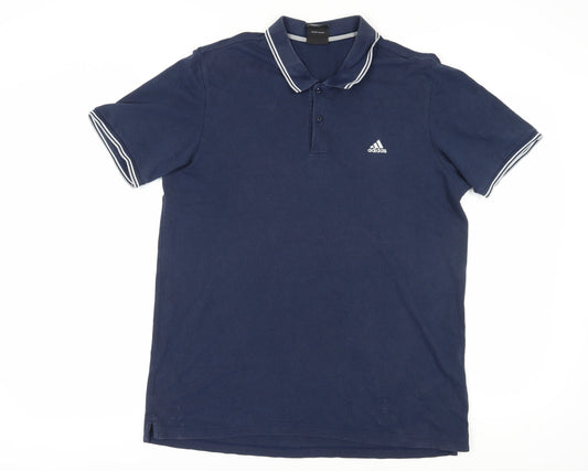 Adidas Men's Blue XL Performance Polo Shirt