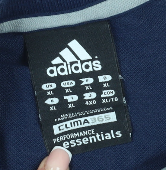 Adidas Men's Blue XL Performance Polo Shirt