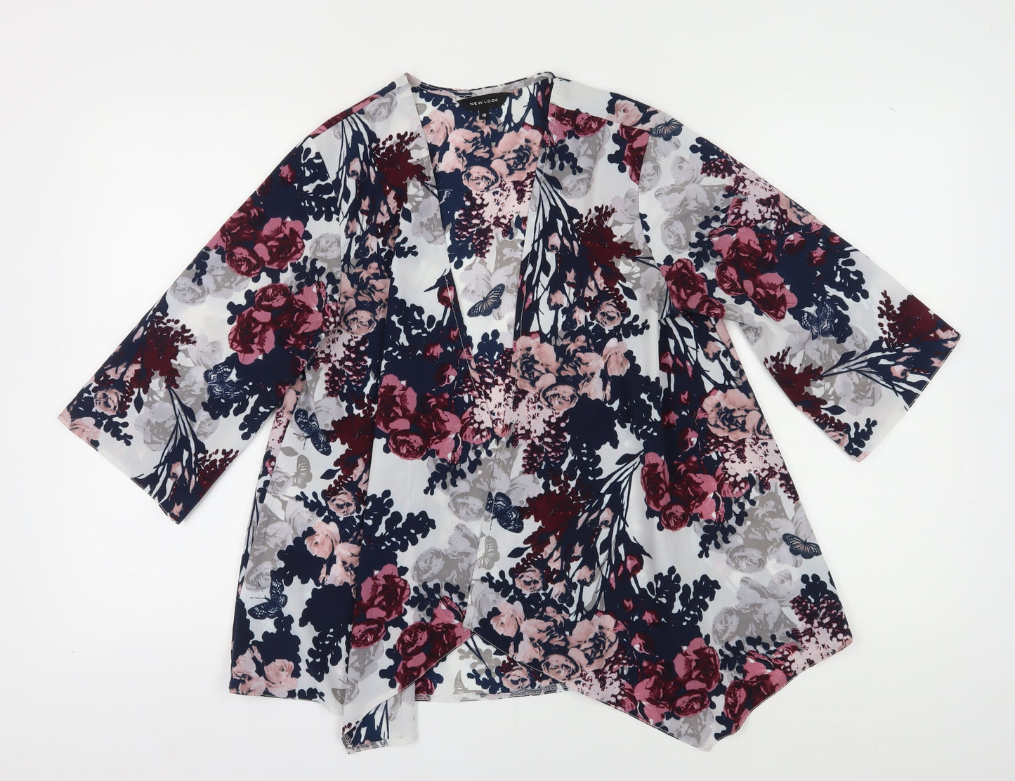 Womens UK Size 10 New Look Multicoloured Kimono Blouse