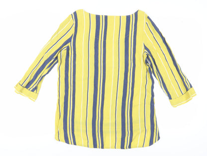 Womens UK Size 12 NEXT Multicoloured Basic Blouse