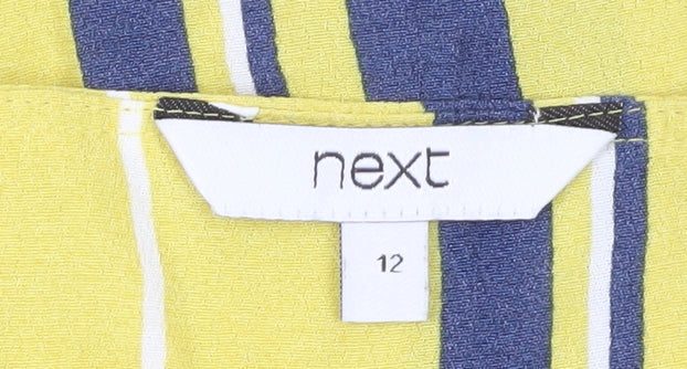 Womens UK Size 12 NEXT Multicoloured Basic Blouse
