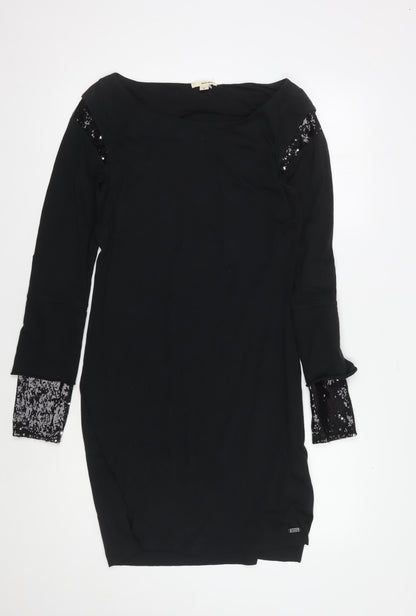 DKNY Jeans Women’s Black M Long Sleeve Sequin Dress