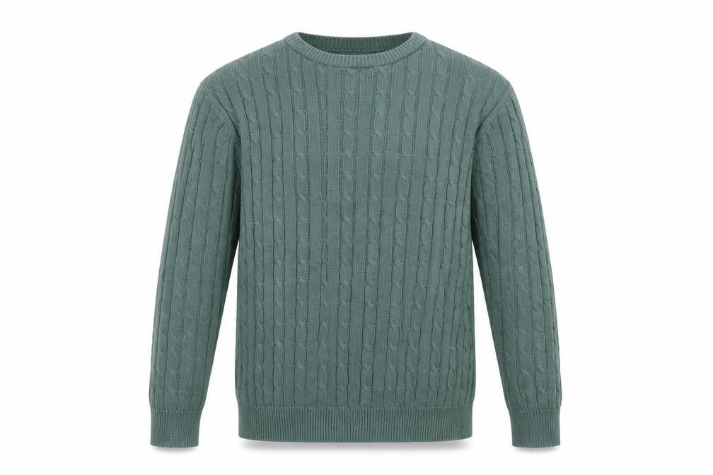 Mens UK Size XL Cotton Traders Green Pullover Jumper
