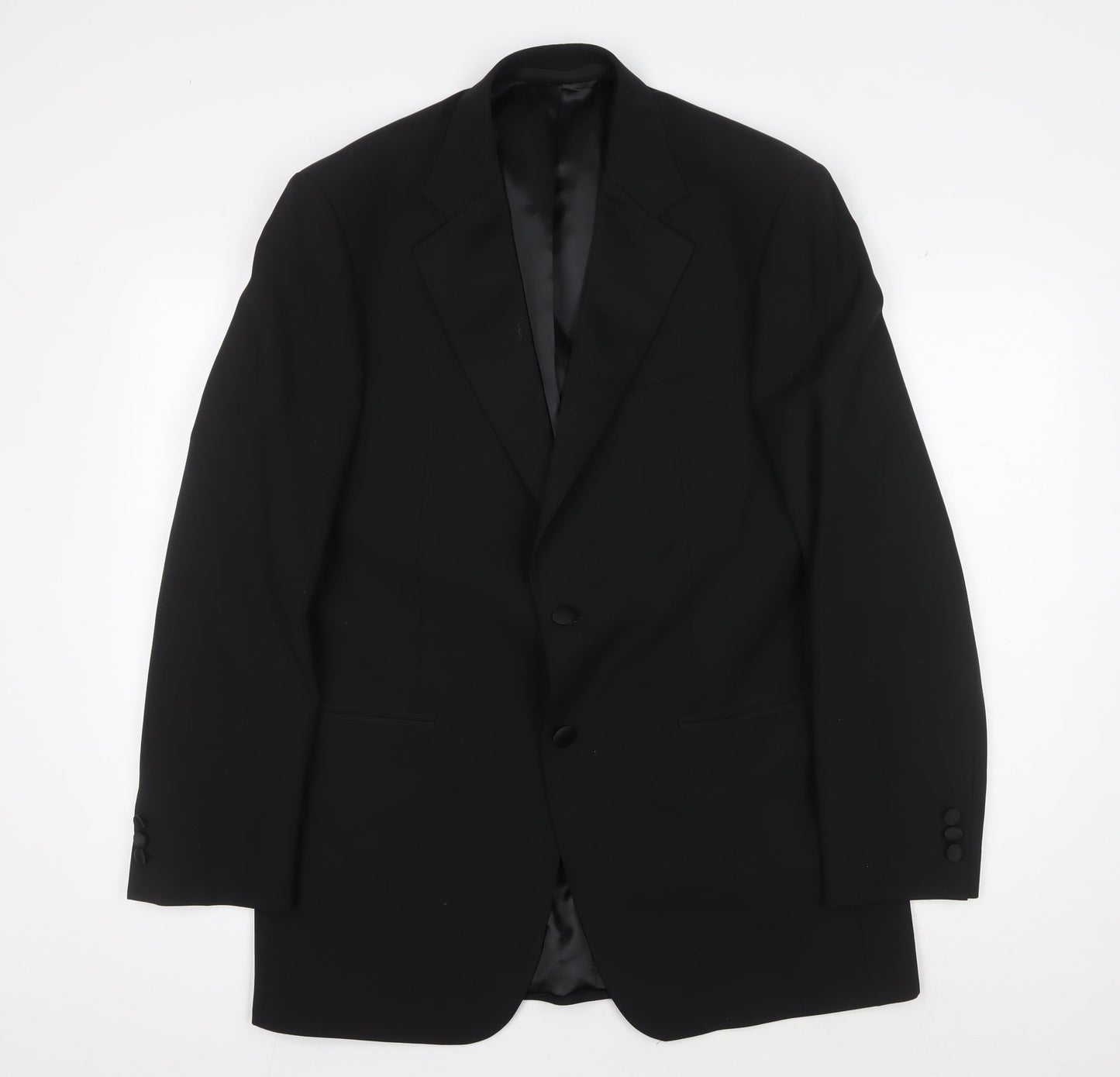 Mens UK Size 40 Marks and Spencer Regular Black Suit Tuxedo
