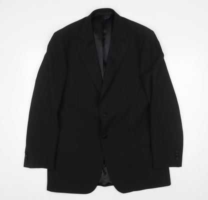 Mens UK Size 40 Marks and Spencer Regular Black Suit Tuxedo