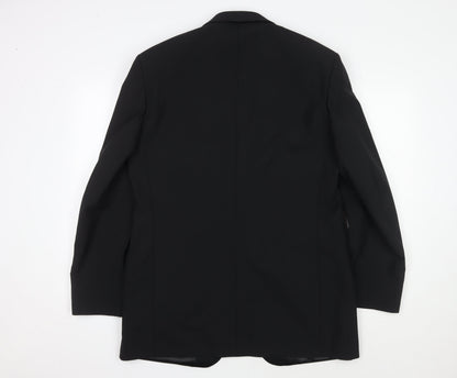 Mens UK Size 40 Marks and Spencer Regular Black Suit Tuxedo