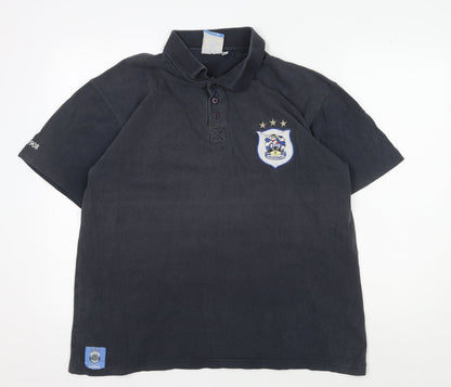 Men's Black 2XL HTFC Polo Shirt with Logo