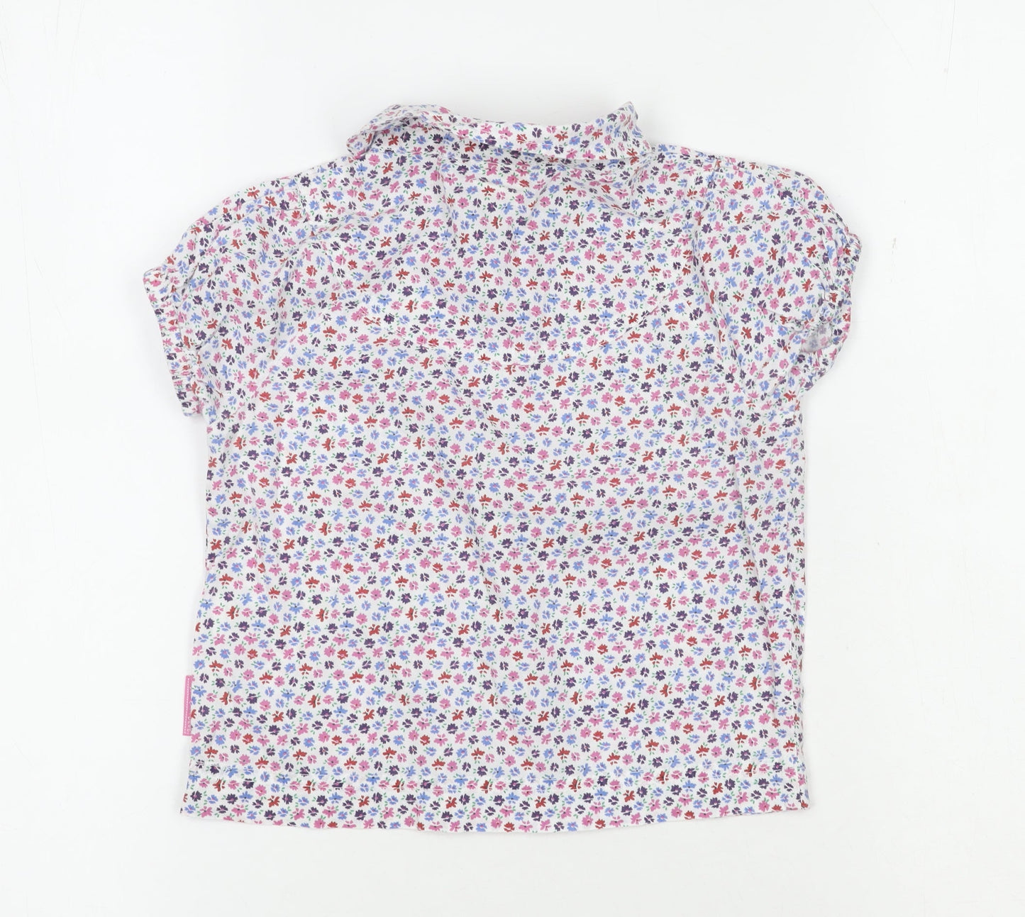 JoJo Maman Bébé Girls' Multicoloured Floral Button-Up 3-4Y Top