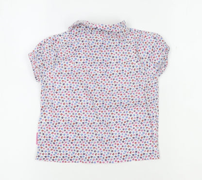 JoJo Maman Bébé Girls' Multicoloured Floral Button-Up 3-4Y Top