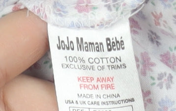 JoJo Maman Bébé Girls' Multicoloured Floral Button-Up 3-4Y Top