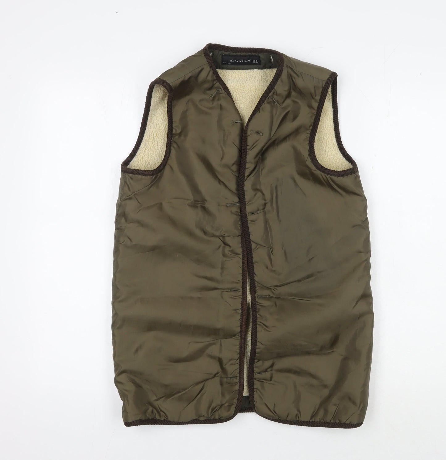 Womens UK Size S Zara Woman Green  Waistcoat