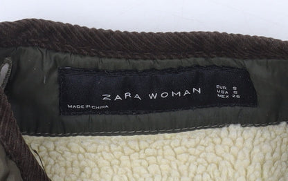 Womens UK Size S Zara Woman Green  Waistcoat