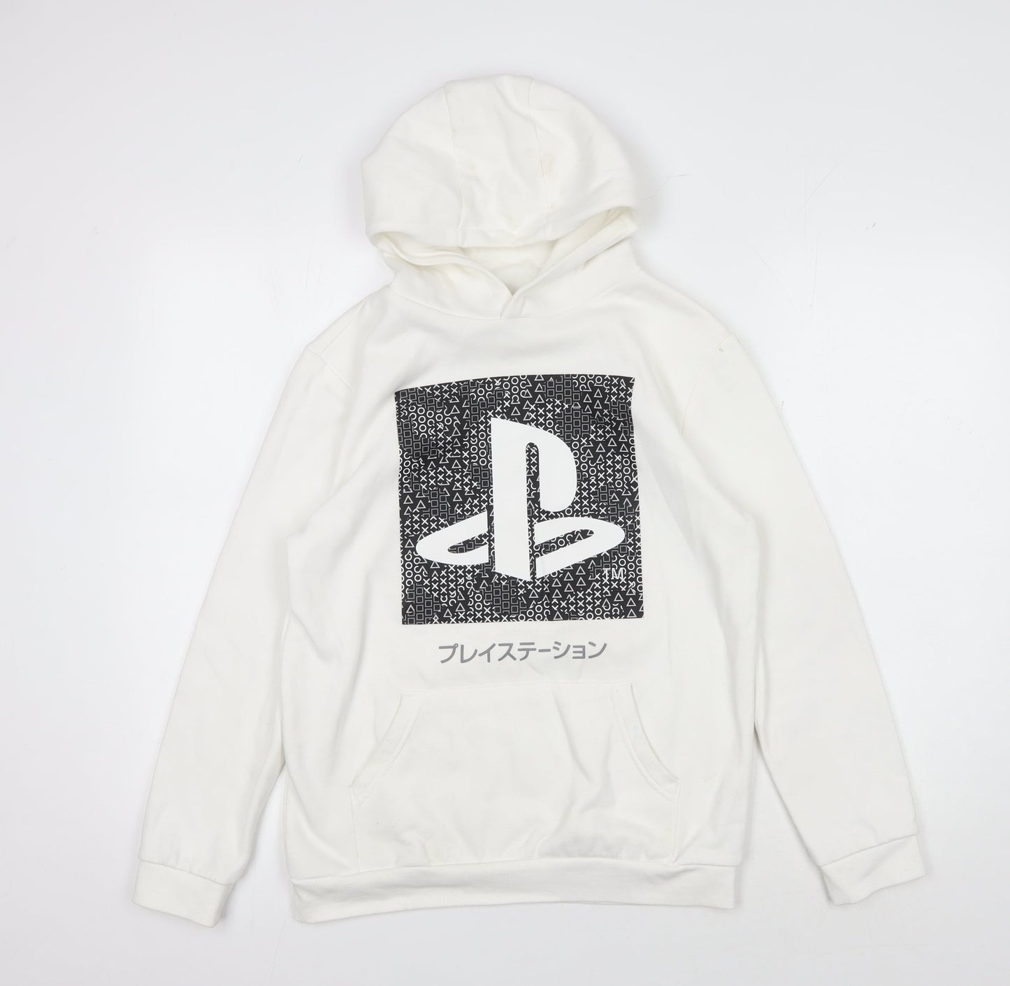 PlayStation White Unisex Kids Hoodie 12 Years