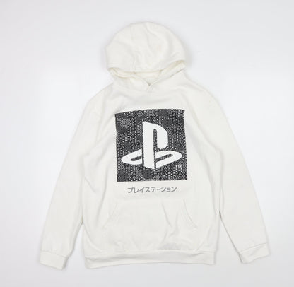 PlayStation White Unisex Kids Hoodie 12 Years
