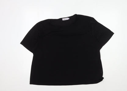 Womens UK Size 28 Damart Black Basic T-Shirt