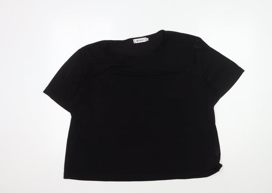 Womens UK Size 28 Damart Black Basic T-Shirt