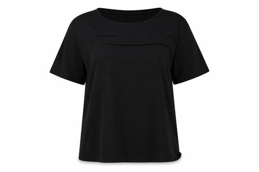 Womens UK Size 28 Damart Black Basic T-Shirt