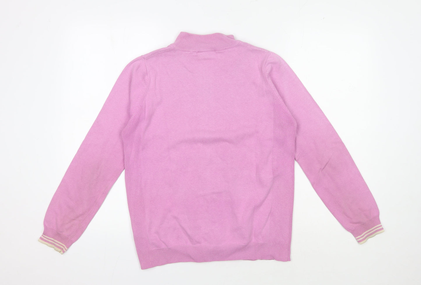 Womens UK Size M Glenmuir Pink Full Zip Jumper