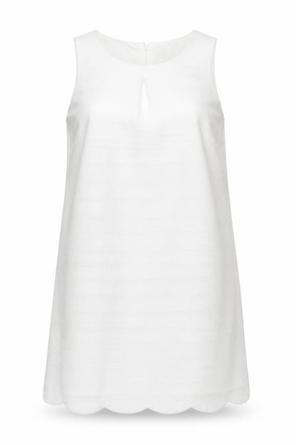 Oasis Women's White Sleeveless Dress, Size 14