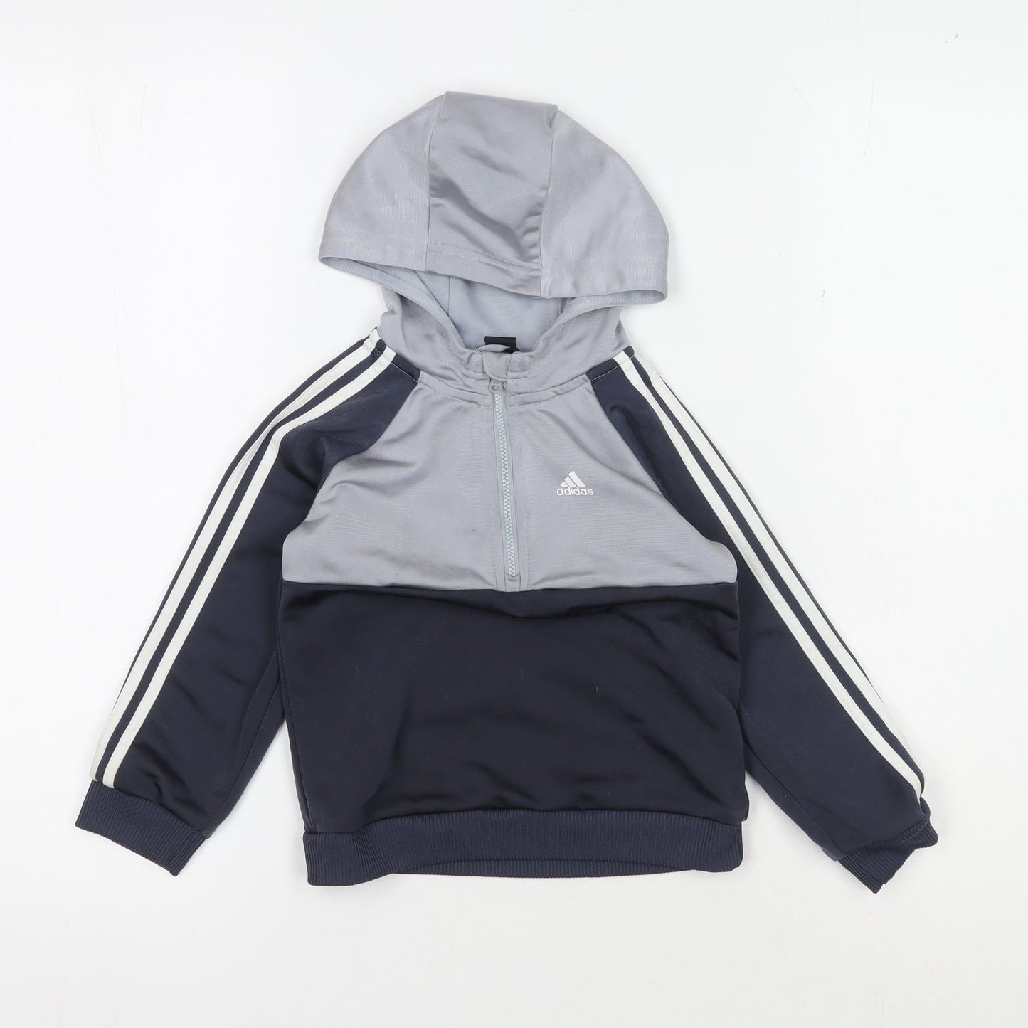 Adidas Boys Grey Pullover Hoodie 2-3 Years