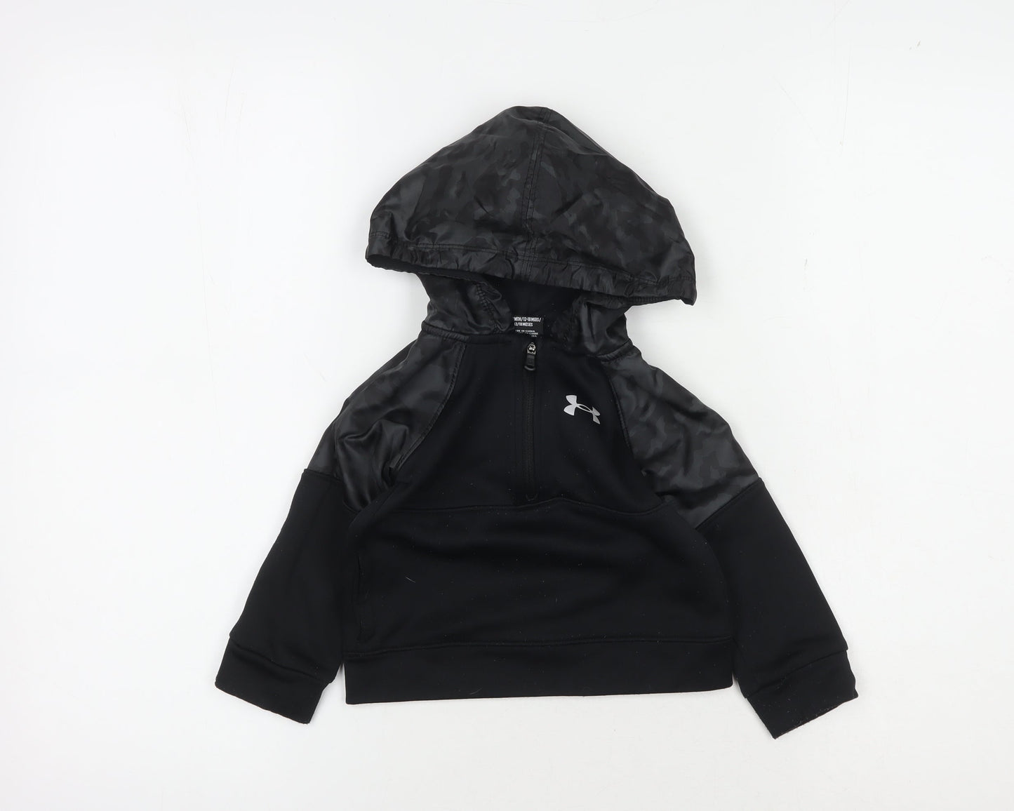 Under Armour Boys Black Pullover Hoodie - 12-18 Months