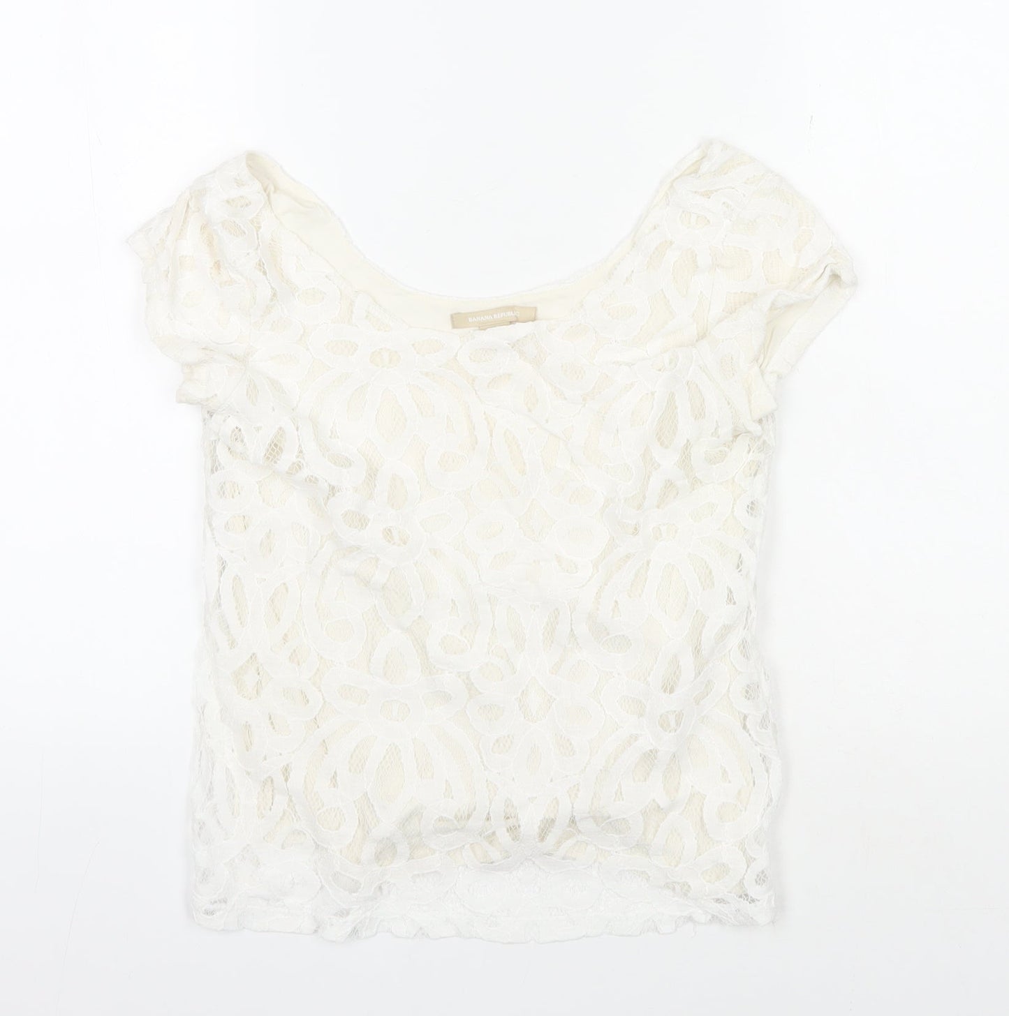 Banana Republic Ivory Lace Blouse, Women's XS