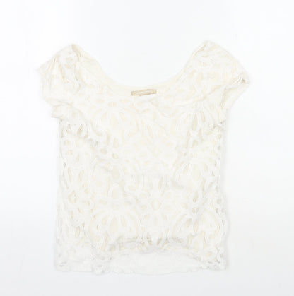 Banana Republic Ivory Lace Blouse, Women's XS