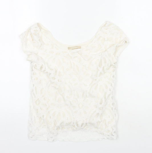 Banana Republic Ivory Lace Blouse, Women's XS