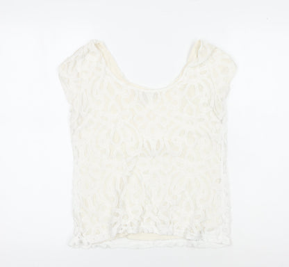 Banana Republic Ivory Lace Blouse, Women's XS