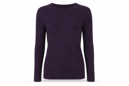 Womens UK Size S Ann Taylor Purple Pullover Jumper