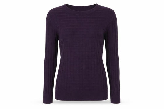 Womens UK Size S Ann Taylor Purple Pullover Jumper