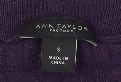 Ann Taylor Women's Purple Pullover Jumper, Size S