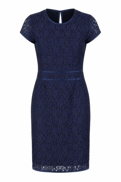 L.K. Bennett Women's Blue Sheath Dress, Size 8, Elegant