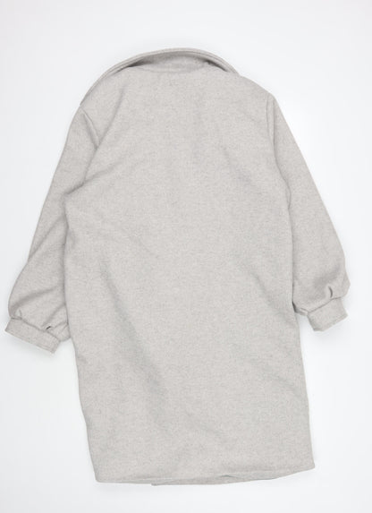 Womens UK Size UK 14 Boohoo Grey Overcoat